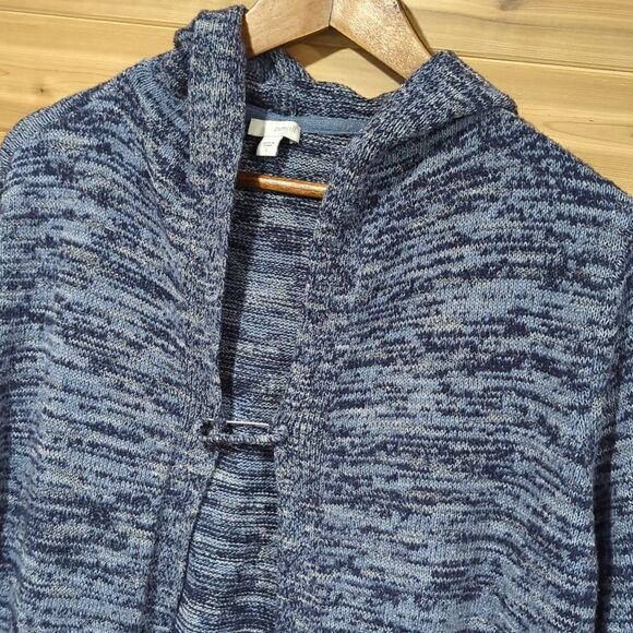 J. Jill Womens Sweater Large Blue Long Line Duster Cardigan - Picture 2 of 10